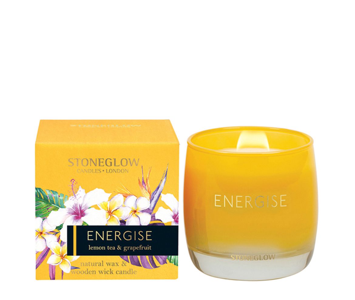 energise lemon tea and grapefruit candle